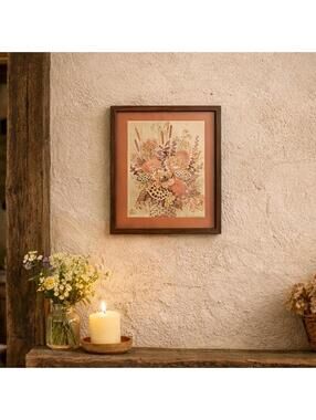 Vintage Robert Laessig Framed Lithograph Prints Flower Pictures